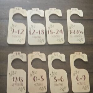 Neutral Beige Nursery Closet Size Hangers - Set of 8